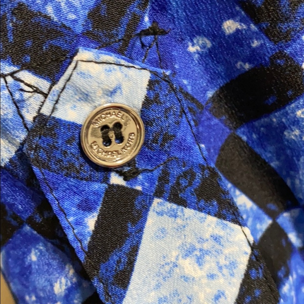 Micheal Micheal Kors size M blue and black blouse - Picture 5 of 6